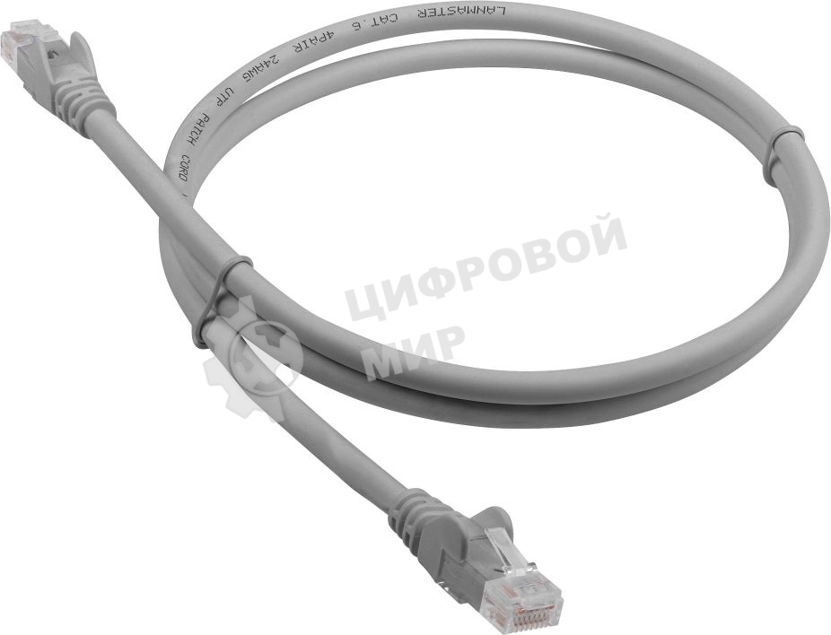 Патч-корд LANMASTER LSZH UTP cat.6, 3.0 м, серый