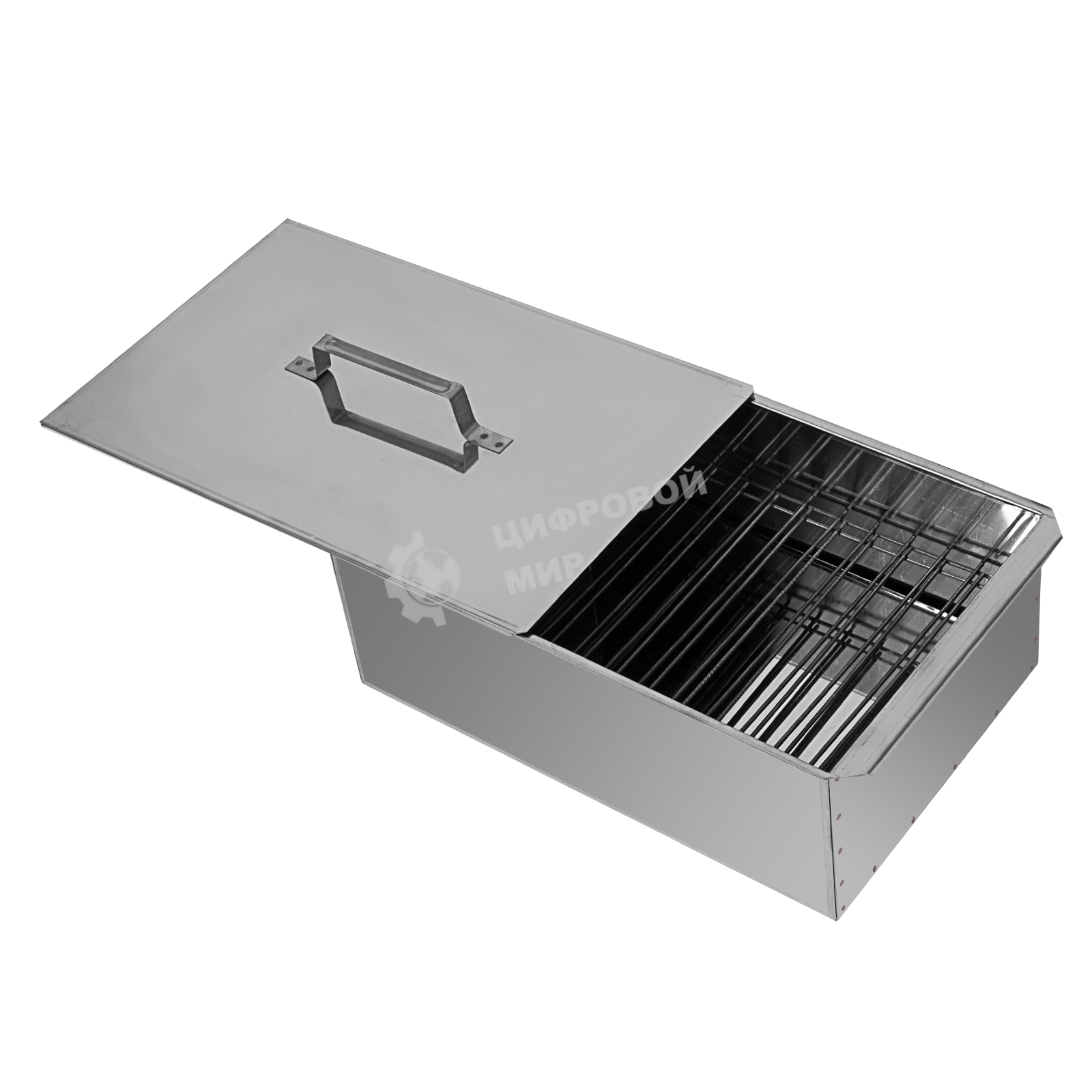 Коптильня Palisad Camping двухъярусная 420x270x175 мм, нерж. сталь, 0,8 мм, с поддоном