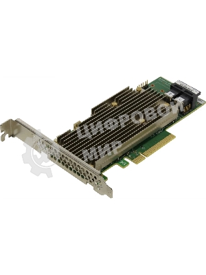 Контроллер LSI HBA 9460-8i SGL, 8-port int., 12Gb/s, SAS/SATA/PCIe (NVMe), RAID 0/1/5/6/10/50/60, Cache 2Gb DDR4, PCIe 3.1