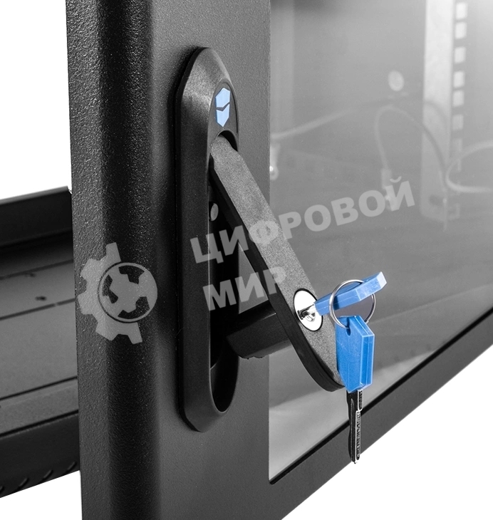 Шкаф коммутационный ЦМО (ШРН-9.500-9005) настенный 9U 600x529 мм пер. дв. стекл 200 кг черный 470 мм 180 град.