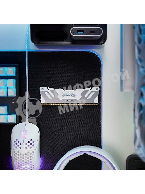 Оперативная память Kingston Fury Renegade, DDR5, 32Gb (1x32Gb), 6400MHz, CL32, DIMM, радиатор, белый