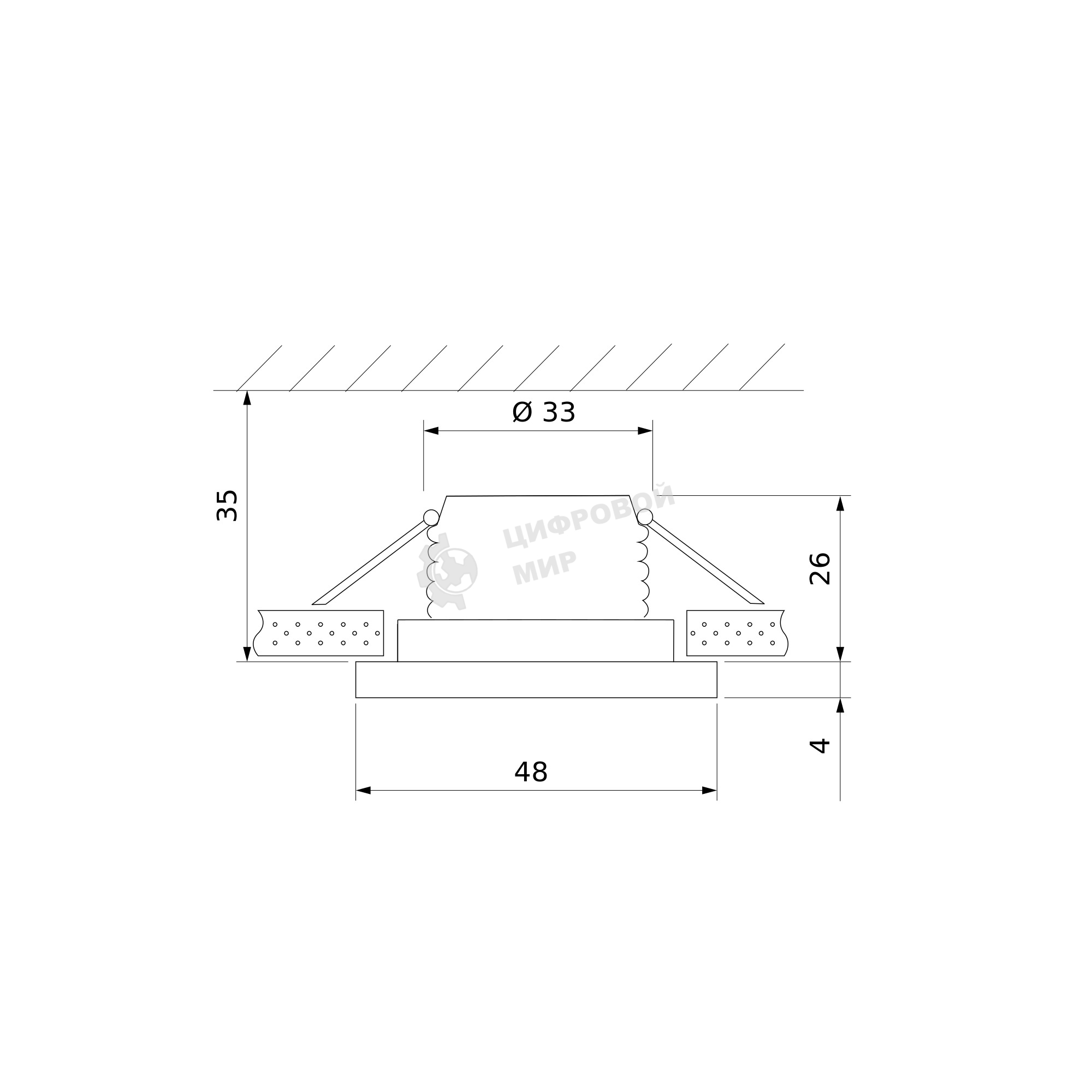 15271/LED / Светильник встраиваемый 3W WH белый