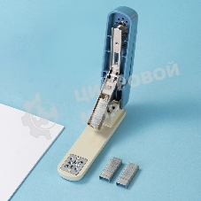 Степлер настольный Deli TA304BLUE Nusign 24/6 26/6 (20 листов) синий, 50 скоб, пластик блистер