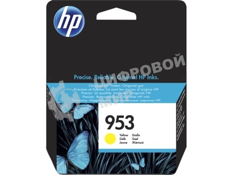Картридж струйный HP 953 F6U14AE желтый для HP OJP 8710/8715/8720/8730/8210/8725 (700 стр.)