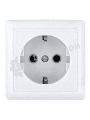 Розетка 1-м ОП Хит 16А с заземл. белый SchE RA16-133-B