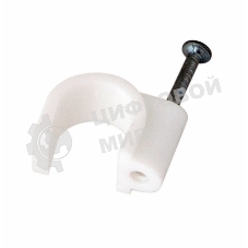 Крепеж кабеля круглый Rexant 12 мм, белый (упак. 50 шт)