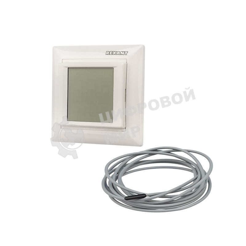 Терморегулятор сенсорный Rexant RX-419B, белый, совместим с Legrand серии Valena