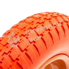 Колесо Palisad полиуретановое 3.00-8 длина оси 90 мм, подшипник 16 мм