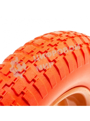 Колесо Palisad полиуретановое 3.00-8 длина оси 90 мм, подшипник 16 мм