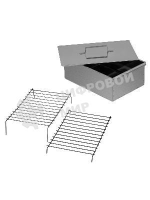 Коптильня Palisad Camping двухъярусная 420x270x175 мм, нерж. сталь, 0,8 мм, с поддоном