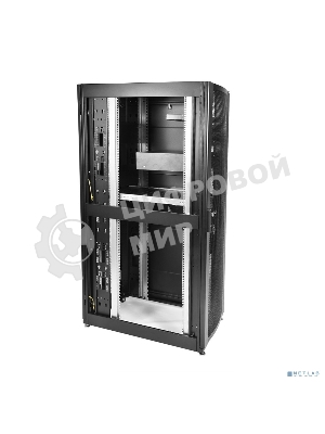 Шкаф серверныйЦМО! ПРОФ напольный 42U (800x1200) дверь перфорированная 2 шт., черный, в сборе (ШТК-СП-42.8.12-44АА-9005)