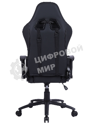 Кресло Cactus CS-CHR-030BL черный, экокожа, подголовник