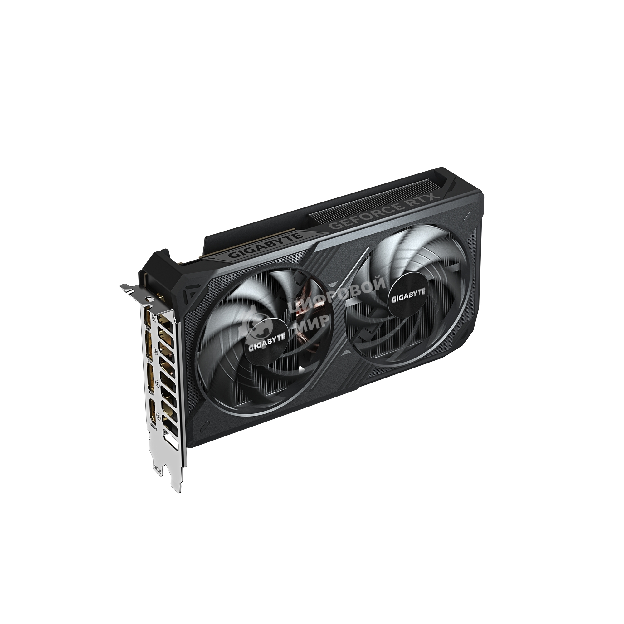 Видеокарта Gigabyte GeForce RTX 5060 Ti Windforce, NVIDIA RTX 5060 Ti, 8 ГБ GDDR7, 128 бит, PCI-e 5.0, 1xHDMI, 3xDP, 2572 МГц