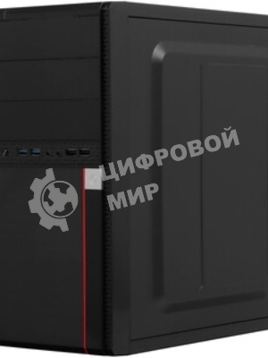 Компьютерный корпус Minitower ExeGate MA-371X Black, mATX (UN400, 120мм) 2хUSB+2хUSB 3.0, Audio