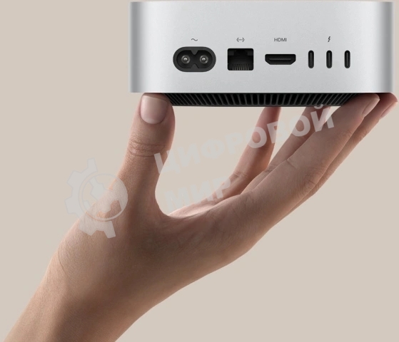 ПК Apple Mac mini A3239 M4 Pro 12 core (4.41) 24Gb SSD512Gb 16 core GPU macOS GbitEth WiFi BT серебристый (MCX44HN/A)