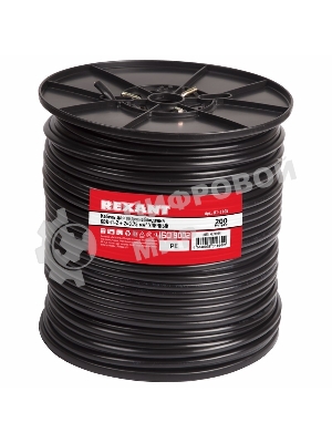 Кабель Rexant КВК-П-2 +2x0,75 мм² (Cu/Cu) черный (бухта 200 м) 01-4105