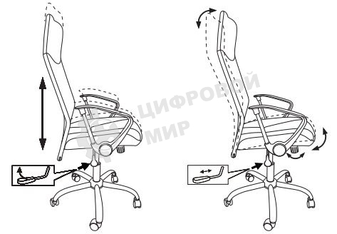 Кресло руководителя Бюрократ CH-600SL черный, искусст.кожа, сетка/ткань, крестовина металл хром