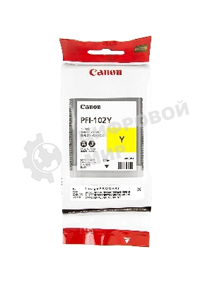 Картридж струйный Canon PFI-102Y (0898B001) желтый, 130 мл., для imagePROGRAF iPF605, iPF610., iPF650, iPF655, iPF710, iPF750, iPF755, LP17, iPF510