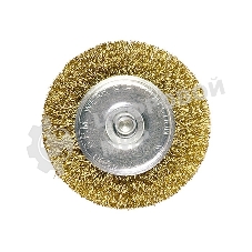 Щетка для дрели Matrix 30 мм, плоская со шпилькой, латунированная витая проволока