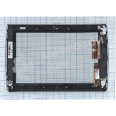 Сенсорное стекло (тачскрин) для Asus Eee Pad Slider SL101, черное с рамкой