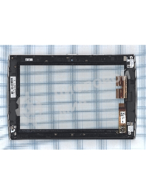 Сенсорное стекло (тачскрин) для Asus Eee Pad Slider SL101, черное с рамкой