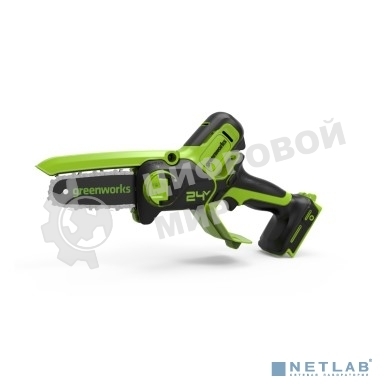 Цепная мини пила GreenWorks G24MCS10 аккумуляторная, 24V, 10 см, без АКБ и ЗУ [2008207]