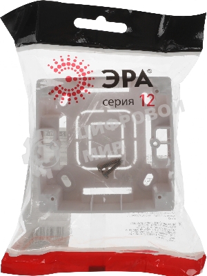 Коробка наклад. монтажа ЭРА 1 пост, ЭРА12, перламутр (20/200/1600)