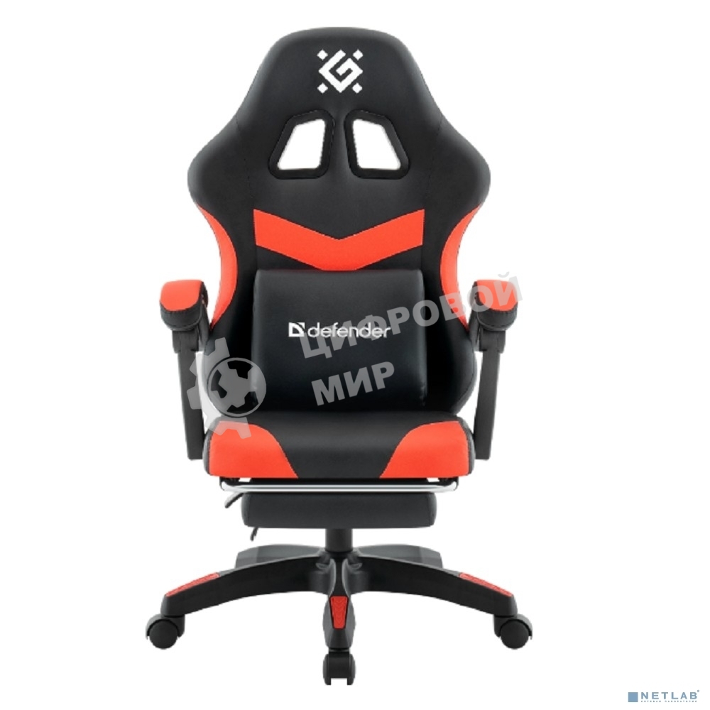 Кресло игровое Defender Runa PRO черный/крас, PU, класс2