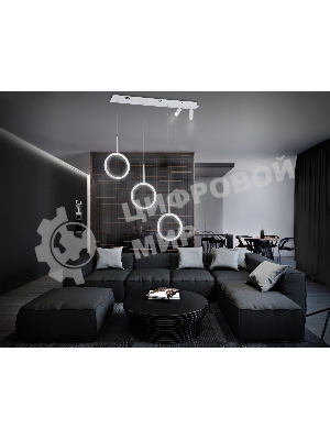 Светильник Ambrella light FL5277/3+2 WH белый 59W 3000K/4200K/6400K+4200K 800*200*1200 (ПДУ ИК)