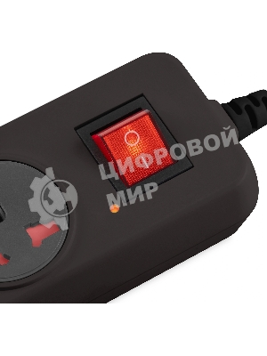 Сетевой фильтр Buro 500UNH-1.8-BG 1.8м (5 розеток) черный/серый (коробка)