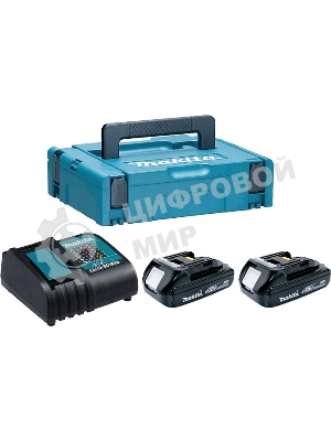 Набор Makita 2 шт BL1815N аккумулятор + 1 шт DC18SD зарядное устройсво + кейс 197143-8