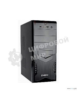 Компьютерный корпус Miditower ExeGate CP-601 Black, ATX, (CP450W, 80мм), 2хUSB, Audio
