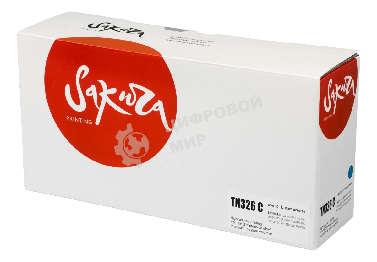 Картридж лазерный Sakura TN326C для Brother HL-8250, DCP-8450, MFC-8650, синий, 3 500к.