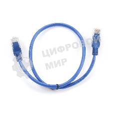 Патч-корд UTP Cablexpert cat.5e, 0.5м, литой, многожильный, синий