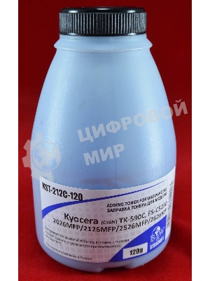 Тонер Kyocera TK-590C, FS-C5250/2026MFP/2126MFP/2526MFP/2626MF Cyan (фл. 120г) 5K B&W Standart (Tomoegawa) фас России
