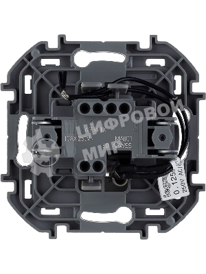 Выключатель 1-клавишный с подсветкой/индикацией 10AX 250 В антрацит
