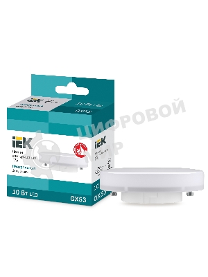 Лампа светодиодная IEK LLE-T80-10-230-40-GX53 ECO T75 таблетка 10Вт 230В 4000К GX53