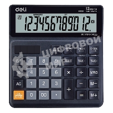 Калькулятор бухгалтерский Deli EM01120 черный 12-разр.