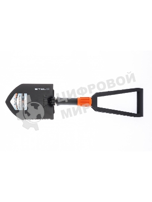 Лопата походная Stels 150х205х253-590 мм, пластик. рукоятка, складная в чехле