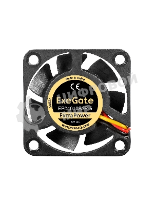Вентилятор для корпуса ExeGate ExtraPower EP04010S3P-5 черный, 40 мм, 7500 об/мин, 35 дБ, 3 pin