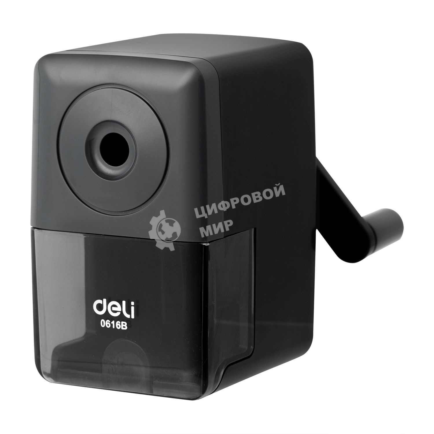 Точилка для карандашей механическая Deli E0616B, 1 отверстие, ассорти