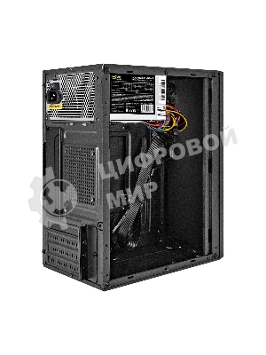 Компьютерный корпус Minitower ExeGate BAA-308-UNS500 (mATX, БП UNS500 с вент. 12см, 2хUSB, HD Audio, черный)