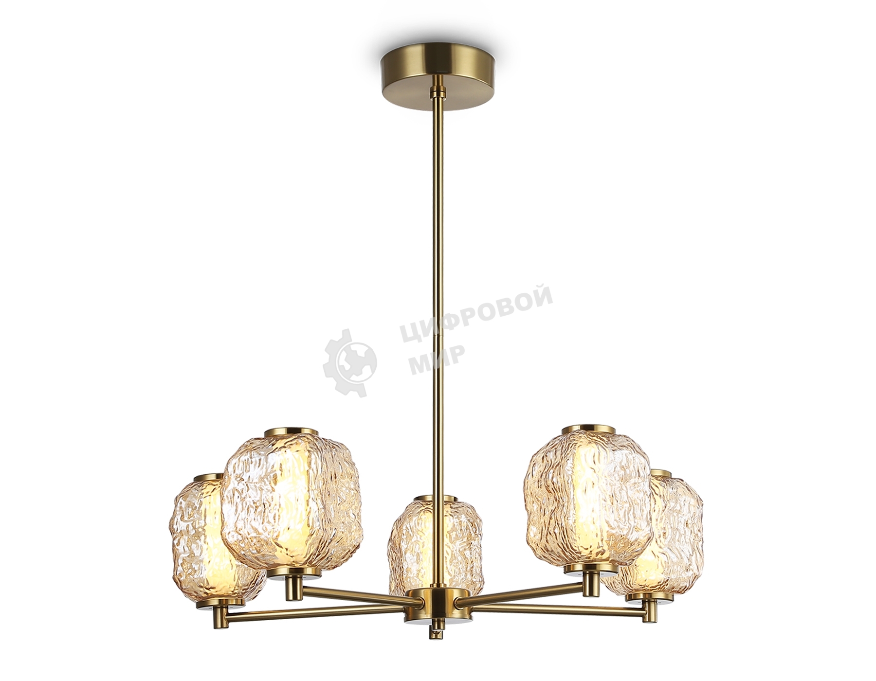 Светильник Ambrella light LH30104/5 SB/TI бронза/янтарь 27W 3000K D660*700