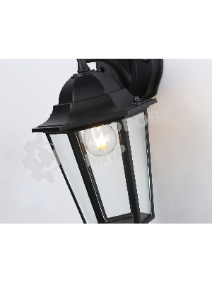 Уличный настенный светильник Ambrella light ST2018 BK/CL черный/прозрачный IP54 E27 max 40W 360*150*210