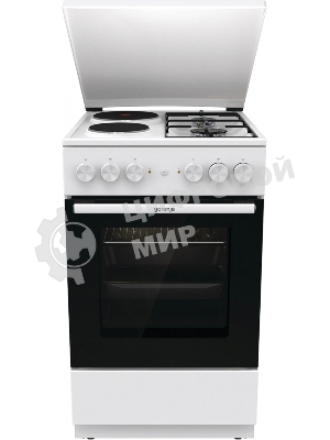 Плита комбинированная Gorenje GK5A12WG белый, конфорок 2 газовых и 2 электрических, духовка 68 л, 50 см x 85 см x 59.4 см