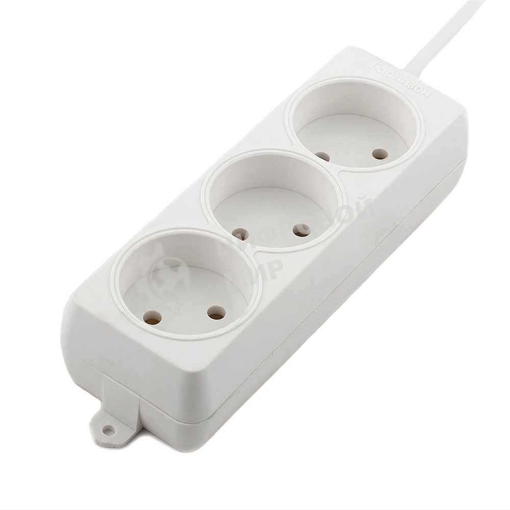 Удлинитель Гарнизон EL-E3-W-5, 3 розетки допустимый ток 6А, длина 5 м