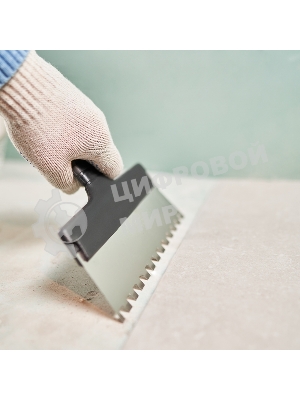 Шпатель фасадный Rexant 250 мм зуб 10х10 нержавеющая сталь, пластмассовая рукоятка