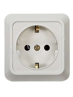 Розетка 1-м BOLLETO с заземл. накл. 7028 белый ASD/IN HOME 4680005959792