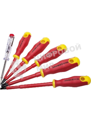 Набор STAYER PROFI ELECTRO 25145-H6_z01диэлектрические. тестер. 100-250В. Cr-V. 6шт