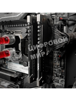 Оперативная память Patriot Viper Steel, DDR4, 8GB (2x4GB), 3200MHz, CL16, DIMM, с радиатором, черный